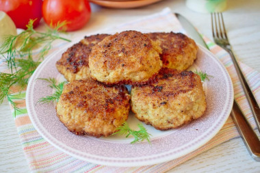Котлеты из свинины и курицы