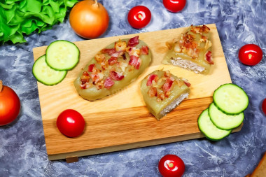 Картофельные кнедлики с мясом