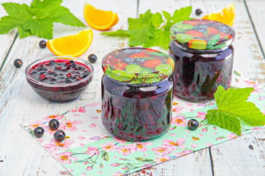 Варенье из черной смородины с апельсином на зиму
