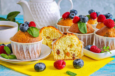 Кексы в формочках на сметане