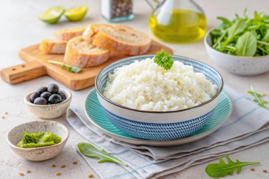 Сливочный рис на сковороде