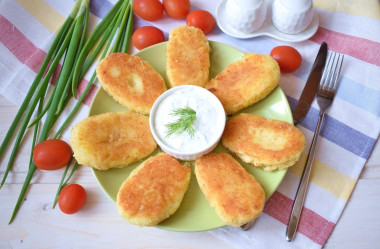 Картофельные котлеты классические на сковороде