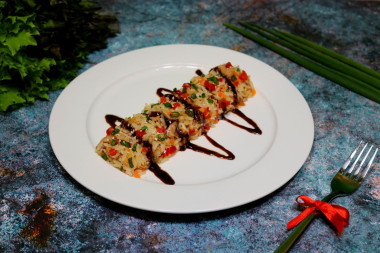 Рис с тунцом и овощами