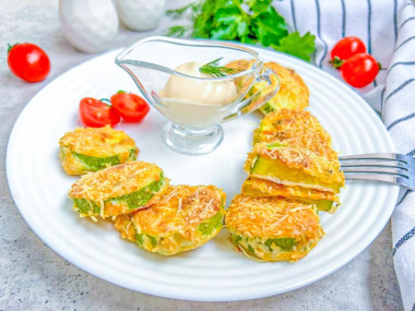 Кабачки в кляре с яйцом в духовке