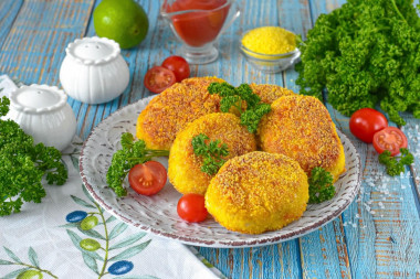Куриные котлеты в панировке