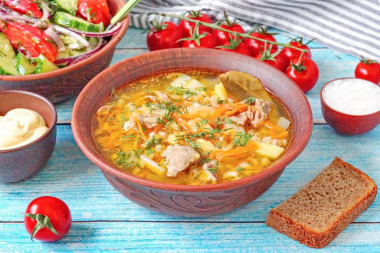 Суп с перловкой и картошкой