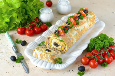 Рулет с тунцом в лаваше