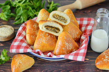Пирожки с печенью в духовке