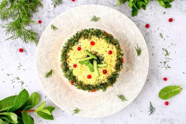 Салат оливье с курицей классический простой