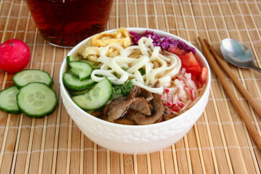 Кукси по корейски с мясом