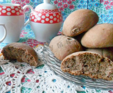 Шоколадные булочки на кефире с какао