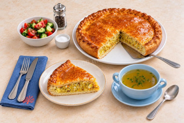 Закрытый пирог с капустой