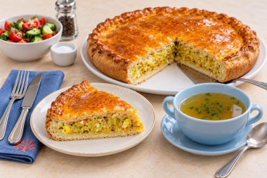 Закрытый пирог с капустой