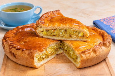 Закрытый пирог с капустой