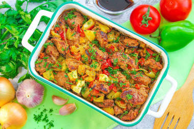 Соевое мясо в духовке