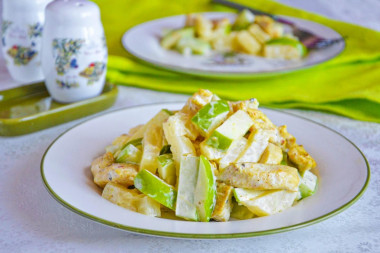 Салат курица ананас яблоко сельдерей