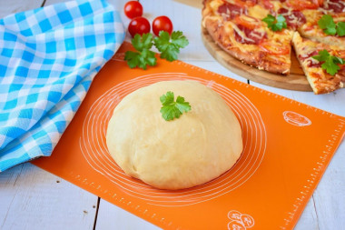 Тесто для пиццы на кефире без дрожжей