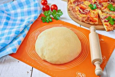 Тесто для пиццы на кефире без дрожжей