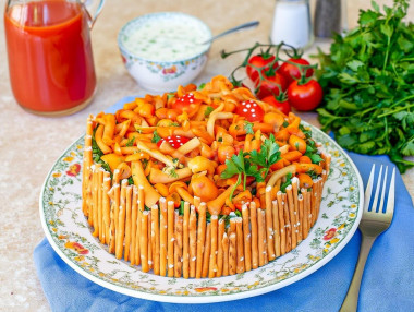 Салат с курицей и морковью по-корейски