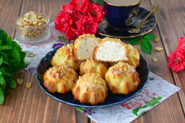 Заварное пирожное Орешек со сгущенкой по ГОСТу