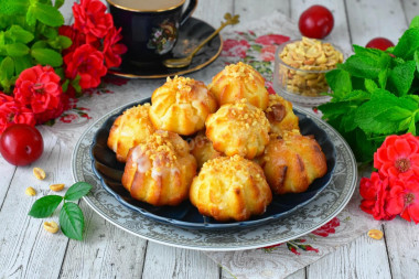 Заварное пирожное Орешек со сгущенкой по ГОСТу