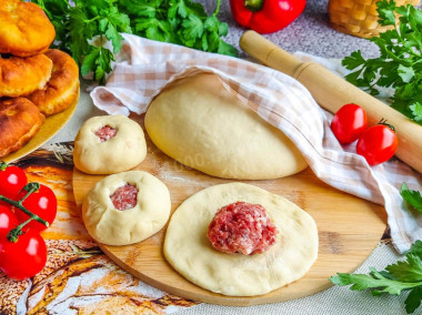 Тесто для беляшей на кефире без дрожжей