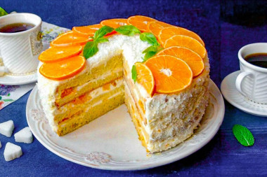 Мандариновый торт