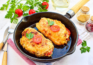 Куриное филе с сыром на сковороде отбивные