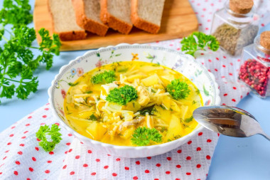 Суп с яйцом с мясом