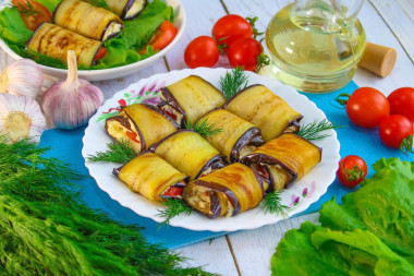 Жареные баклажаны с сыром