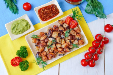 Хрустящие баклажаны с чесноком