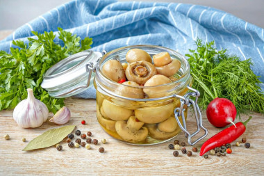 Маринованные шампиньоны на зиму в банках