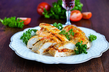 Фаршированные куриные грудки в духовке