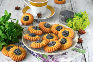 Песочное печенье с маком в духовке