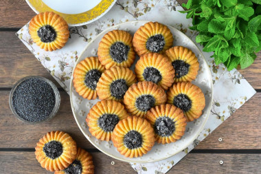 Песочное печенье с маком в духовке