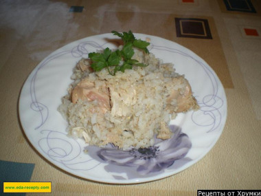 Рис с ячневой крупой и тушенкой