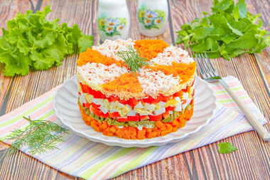 Салат крабовые палочки сыр морковь