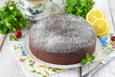 Шоколадный пирог на кефире в духовке