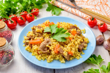 Булгур с мясом в мультиварке