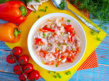 Куриный суп с вермишелью без картошки