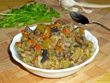 Овощное рагу с грибами без картошки и мяса