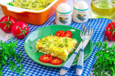 Картофельная запеканка с луком