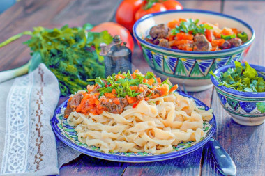 Лапша для лагмана домашняя