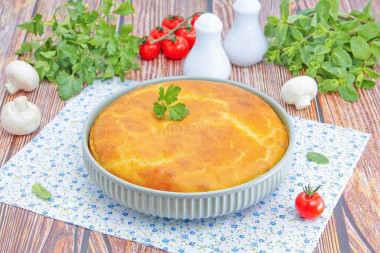 Заливной пирог с курицей и грибами
