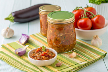 Икра из запеченных баклажанов на зиму