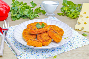 Котлеты из моркови с сыром