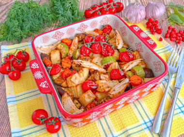 Овощное рагу в аэрогриле