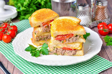 Тунец с сыром бутерброды сэндвичи