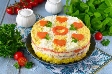 Салат с треской картошкой и яйцом