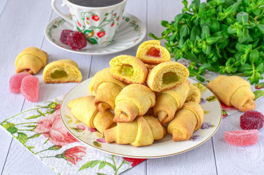 Печенье рогалики с мармеладом